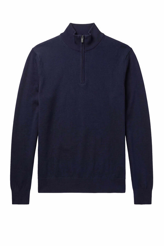 TREND Half-Zip Mock-Neck Knit - MONTEZEMOLO