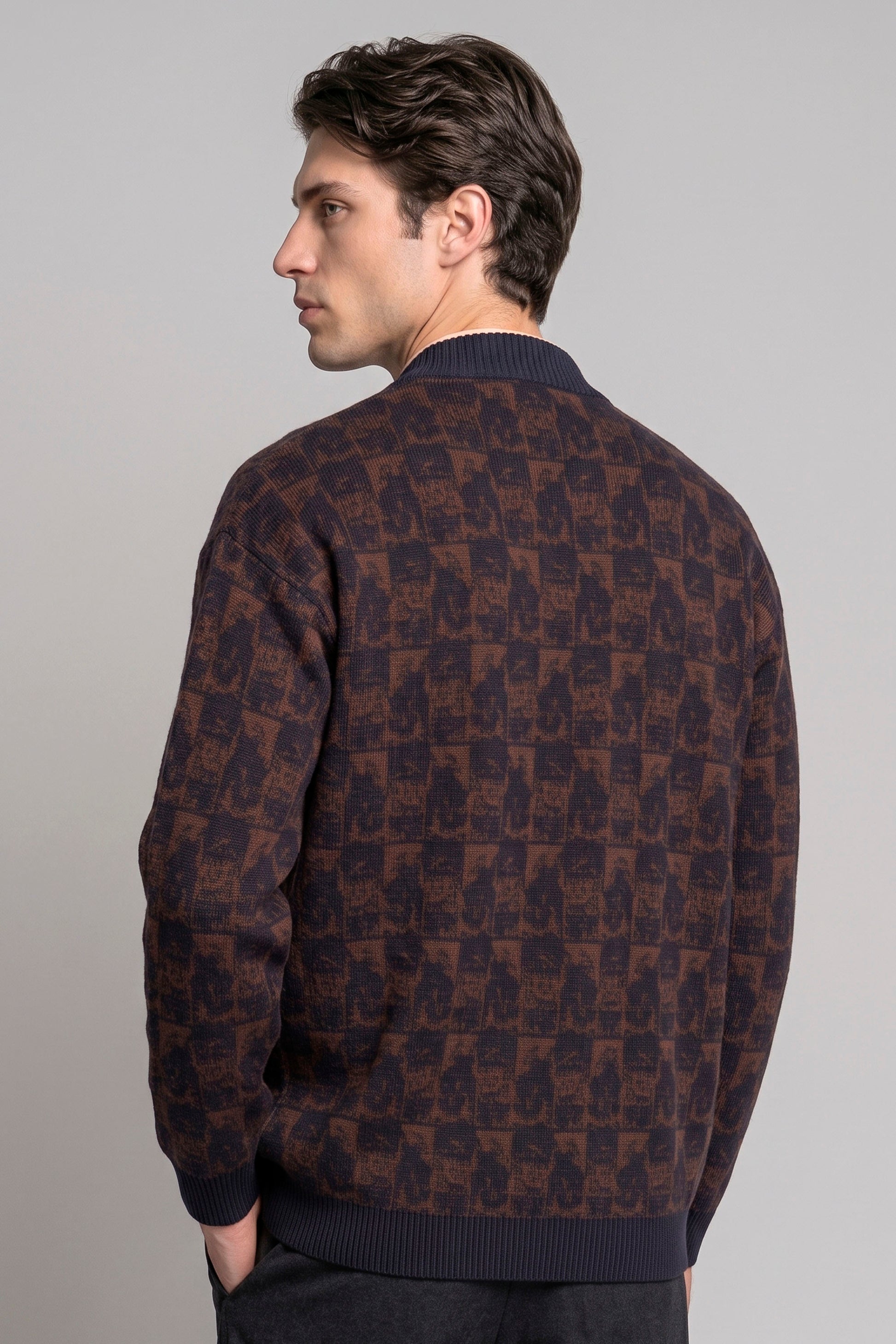 Atelier Merino Wool Jacquard Cardigan - MONTEZEMOLO