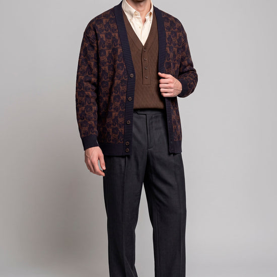Atelier Merino Wool Jacquard Cardigan - MONTEZEMOLO