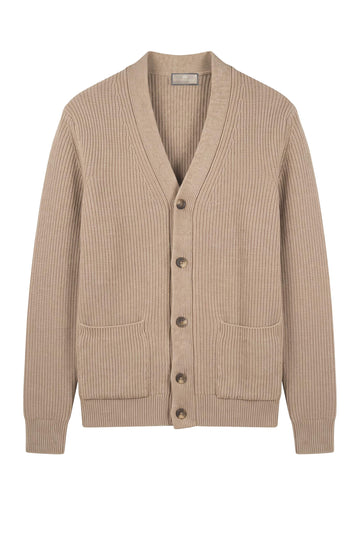 Wool-Blend English Rib Cardigan - MONTEZEMOLO