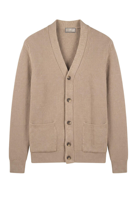 Wool-Blend English Rib Cardigan - MONTEZEMOLO