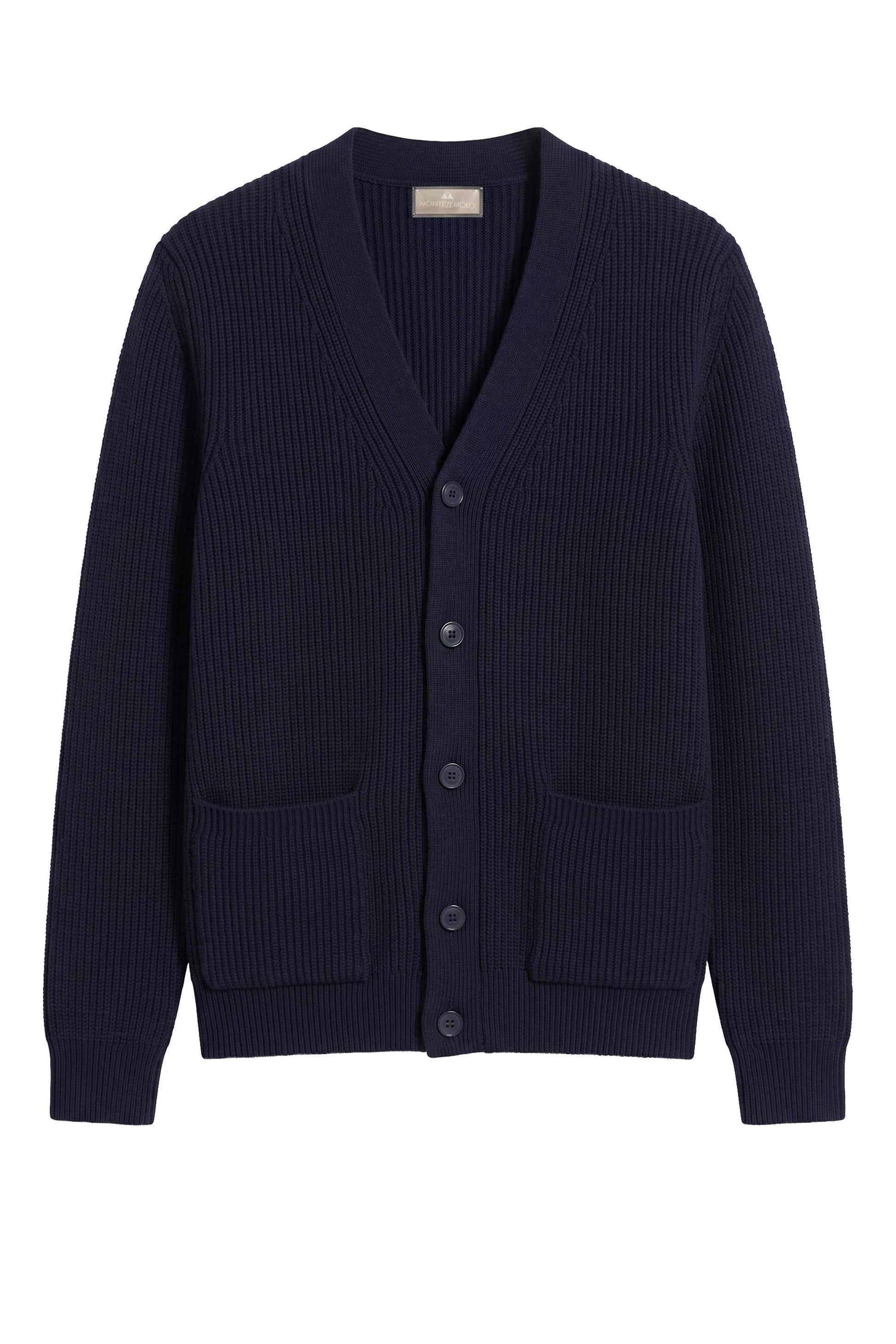 Wool-Blend English Rib Cardigan - MONTEZEMOLO