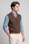 Pure Merino Wool V-Neck Vest - MONTEZEMOLO