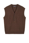 Pure Merino Wool V-Neck Vest - MONTEZEMOLO