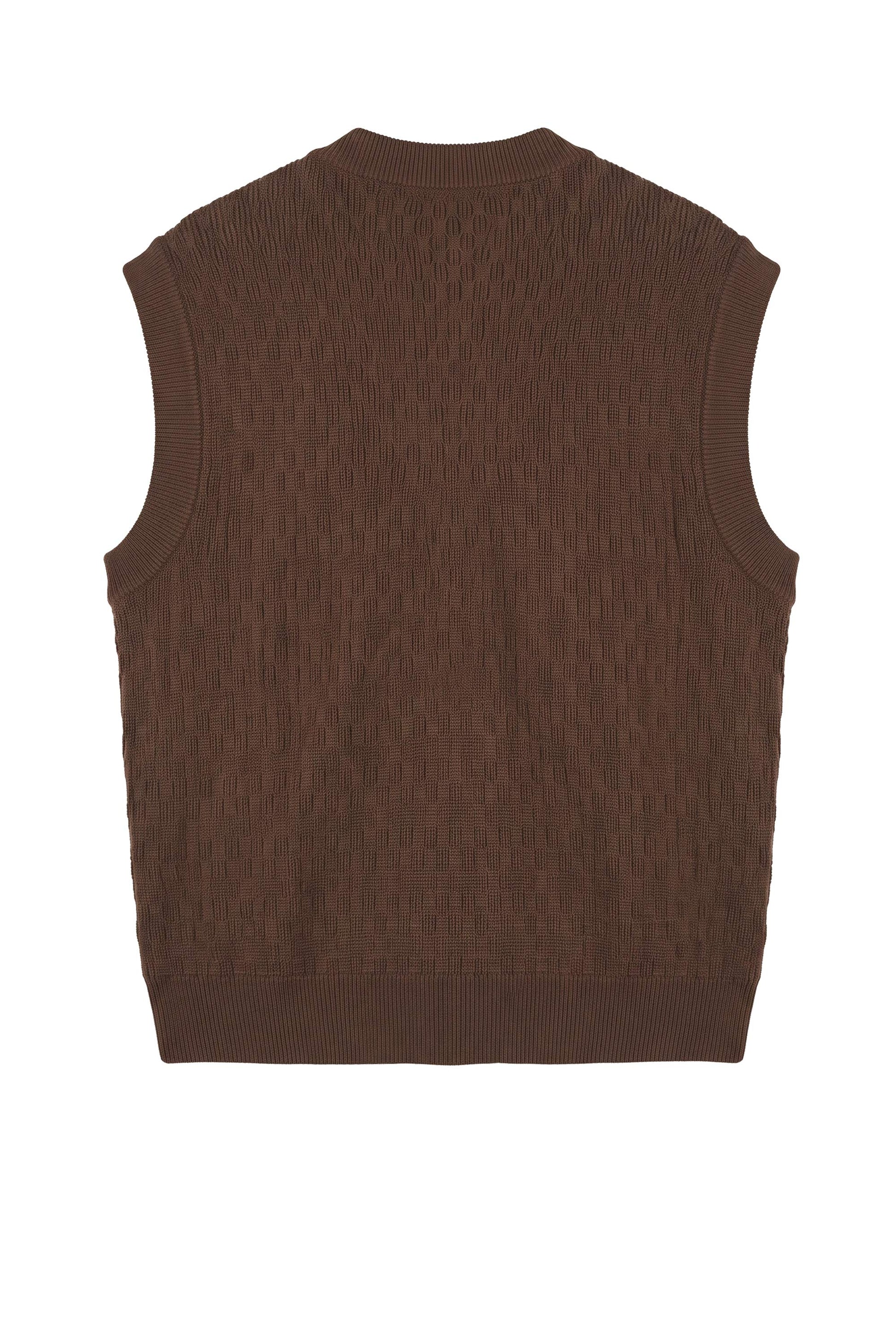 Pure Merino Wool V-Neck Vest - MONTEZEMOLO