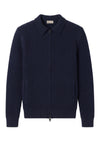 Ribbed Virgin Wool Full-Zip Jacket
