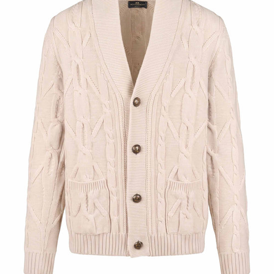 Supergeelong Wool Shawl-Collar Cardigan - MONTEZEMOLO