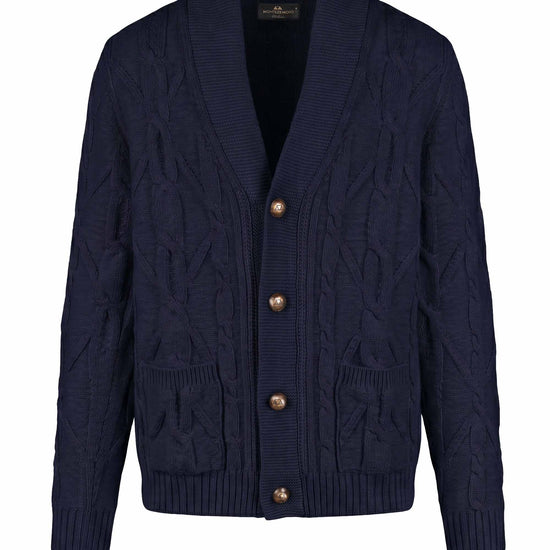 Supergeelong Wool Shawl-Collar Cardigan - MONTEZEMOLO