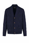 Supergeelong Wool Shawl-Collar Cardigan - MONTEZEMOLO