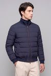Reversible Padded Virgin Wool, Silk and Camel Wool Bomber Jacket - MONTEZEMOLO