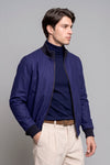 Reversible Padded Virgin Wool, Silk and Camel Wool Bomber Jacket - MONTEZEMOLO