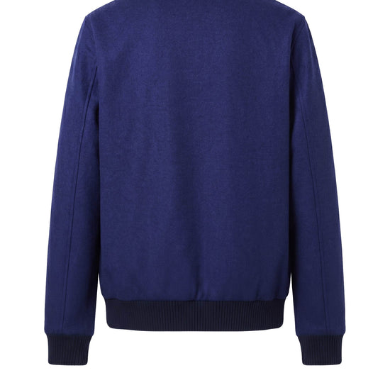 Reversible Padded Virgin Wool, Silk and Camel Wool Bomber Jacket - MONTEZEMOLO