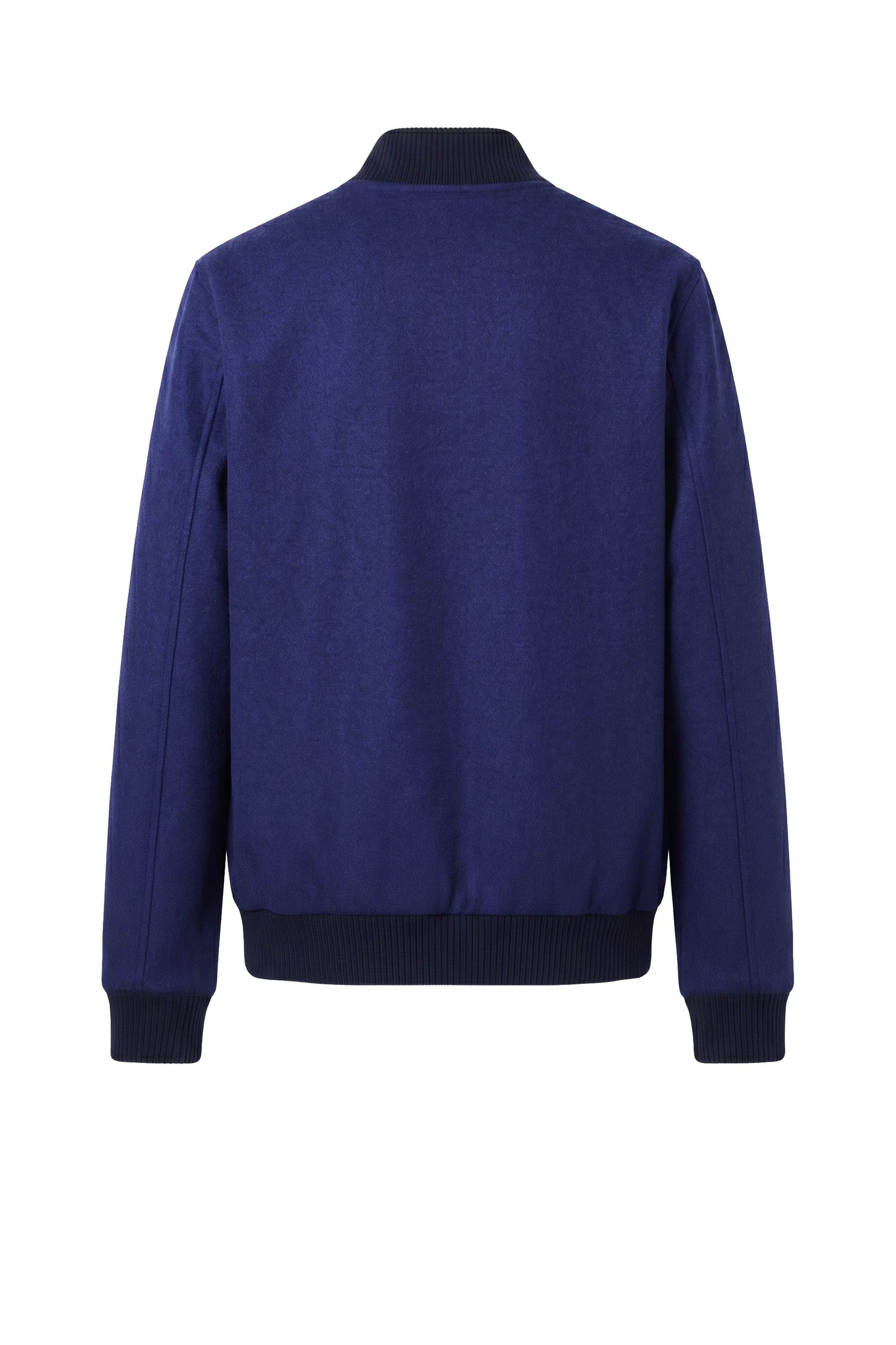Reversible Padded Virgin Wool, Silk and Camel Wool Bomber Jacket - MONTEZEMOLO