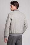 Reversible padded virgin wool blend bomber jacket - MONTEZEMOLO