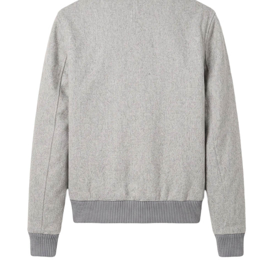 Reversible padded virgin wool blend bomber jacket - MONTEZEMOLO