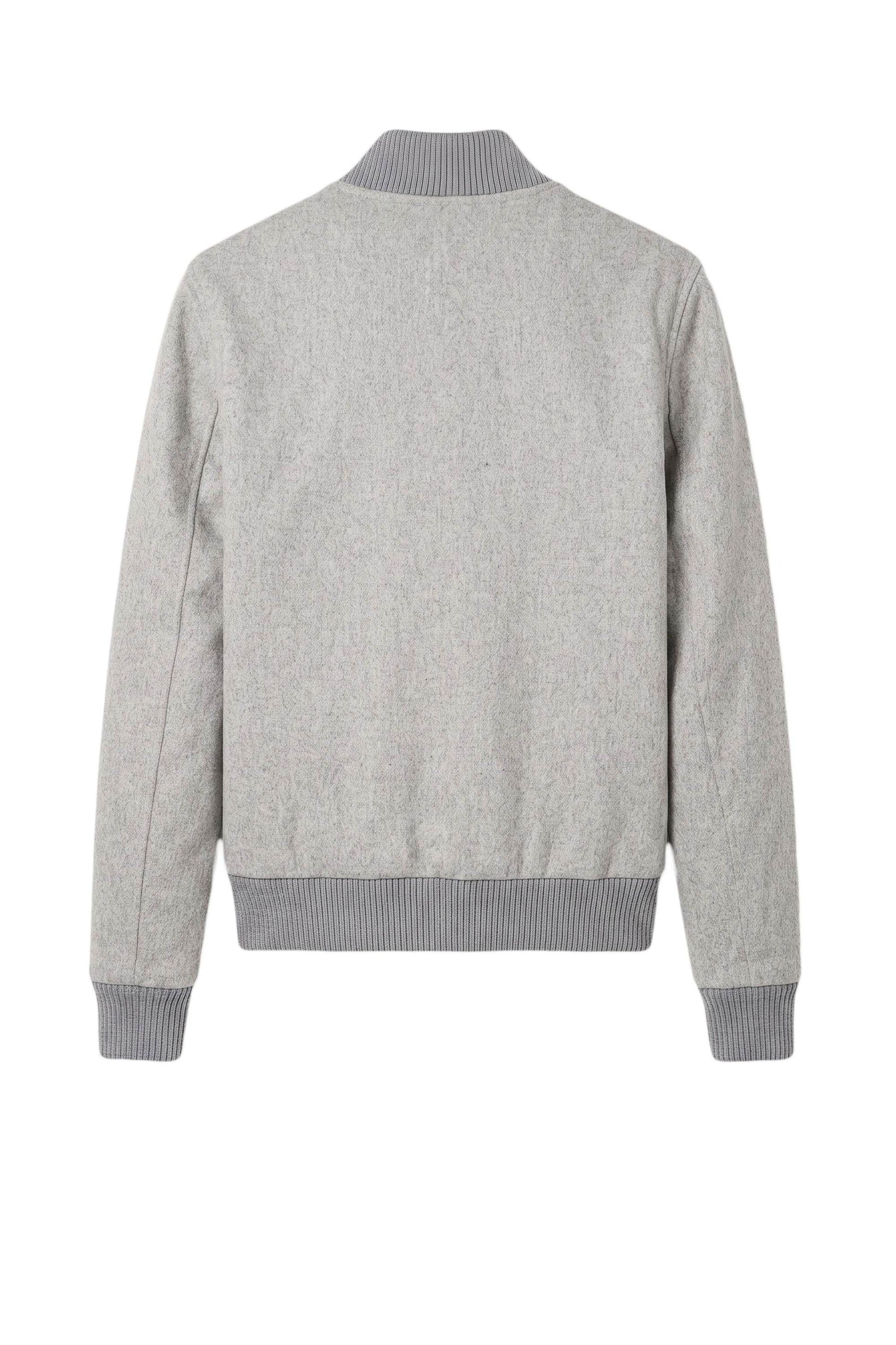 Reversible padded virgin wool blend bomber jacket - MONTEZEMOLO