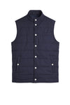 Quilted Stretch Wool Vest with Snap Buttons