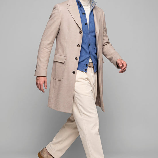 Wool and Cashmere Single-Breasted Coat - Zegna® Fabrics - MONTEZEMOLO