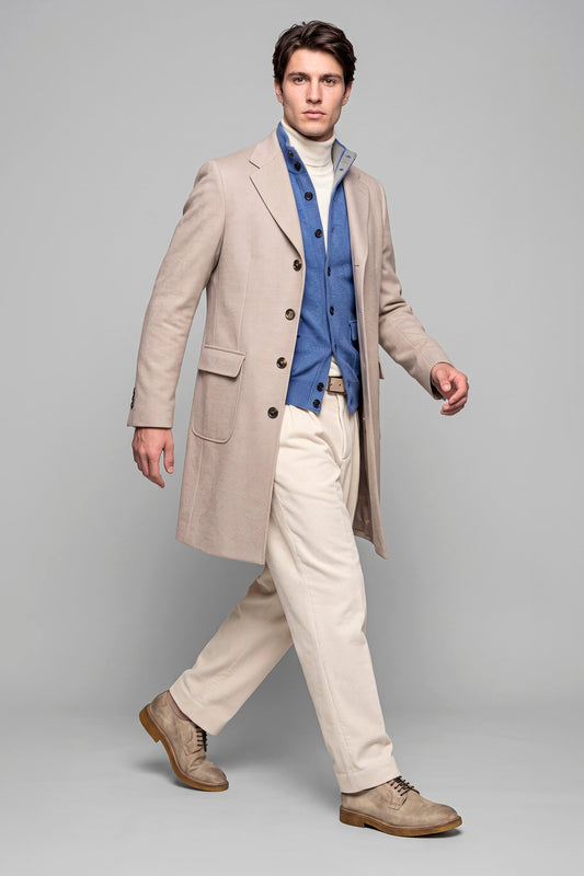Wool and Cashmere Single-Breasted Coat - Zegna® Fabrics - MONTEZEMOLO