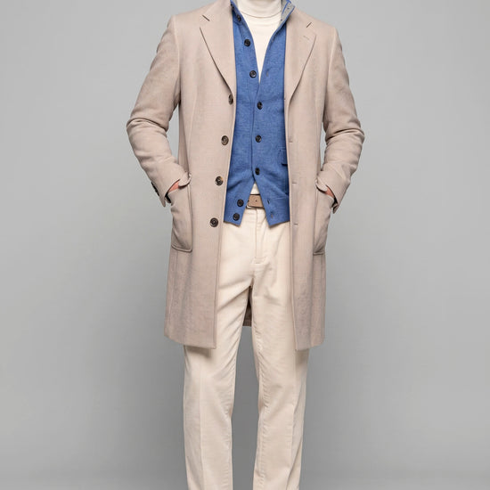 Wool and Cashmere Single-Breasted Coat - Zegna® Fabrics - MONTEZEMOLO