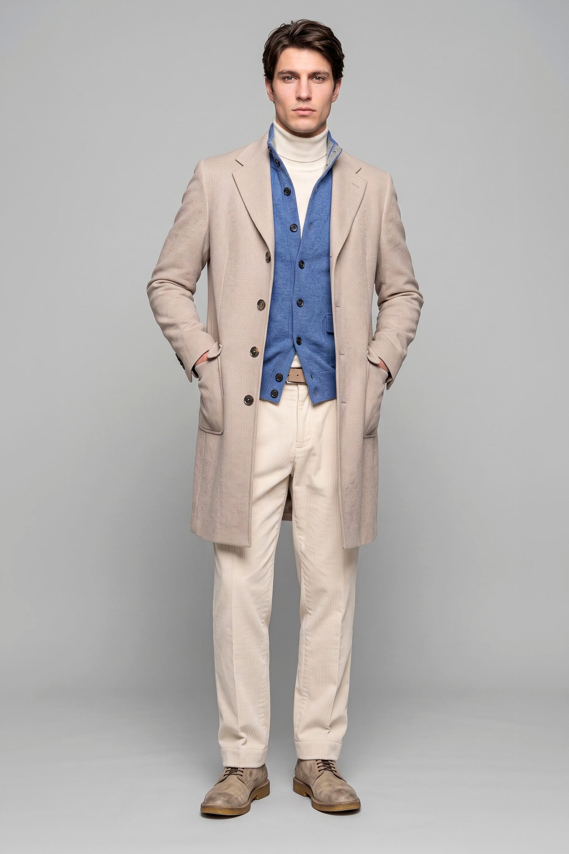 Wool and Cashmere Single-Breasted Coat - Zegna® Fabrics - MONTEZEMOLO