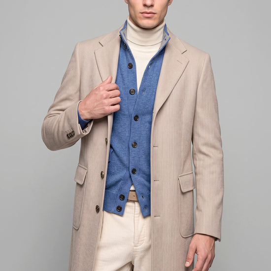 Wool and Cashmere Single-Breasted Coat - Zegna® Fabrics - MONTEZEMOLO
