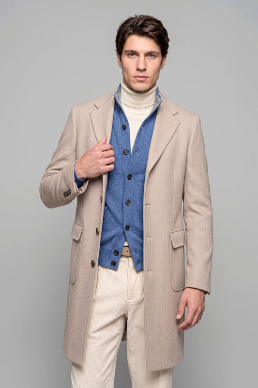 Wool and Cashmere Single-Breasted Coat - Zegna® Fabrics - MONTEZEMOLO