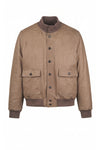 Goose-Down Padded Nubuck Leather Bomber Jacket - MONTEZEMOLO
