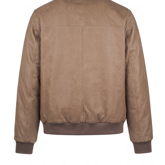 Goose-Down Padded Nubuck Leather Bomber Jacket - MONTEZEMOLO
