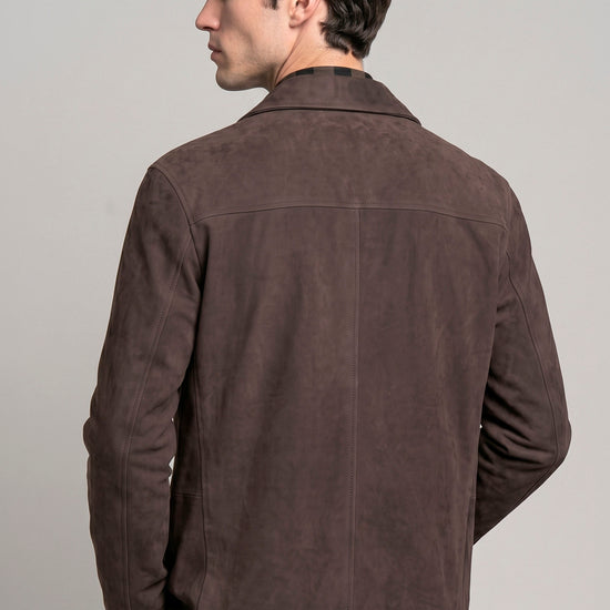 Waxed Nubuck Leather Jacket - MONTEZEMOLO