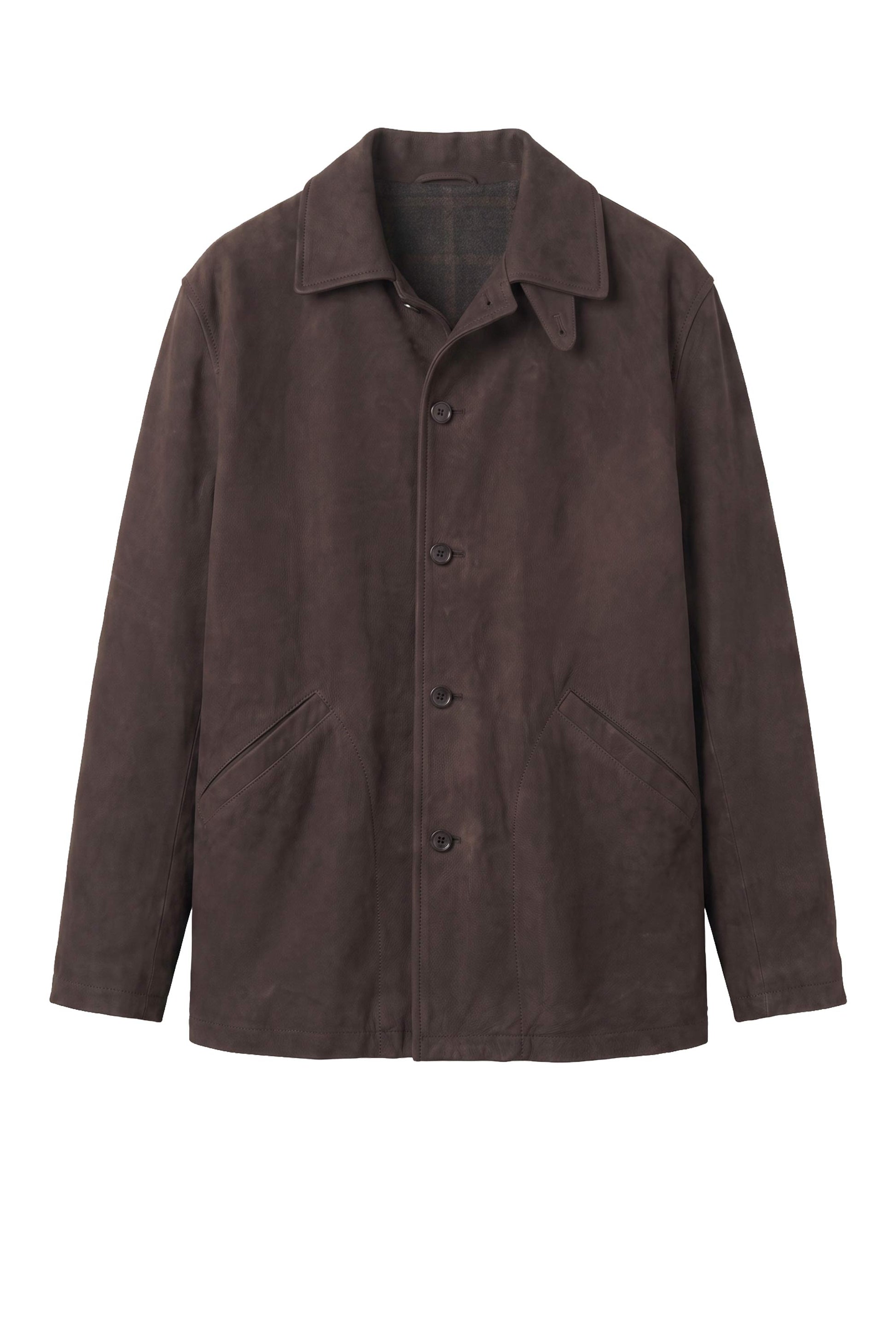 Waxed Nubuck Leather Jacket - MONTEZEMOLO