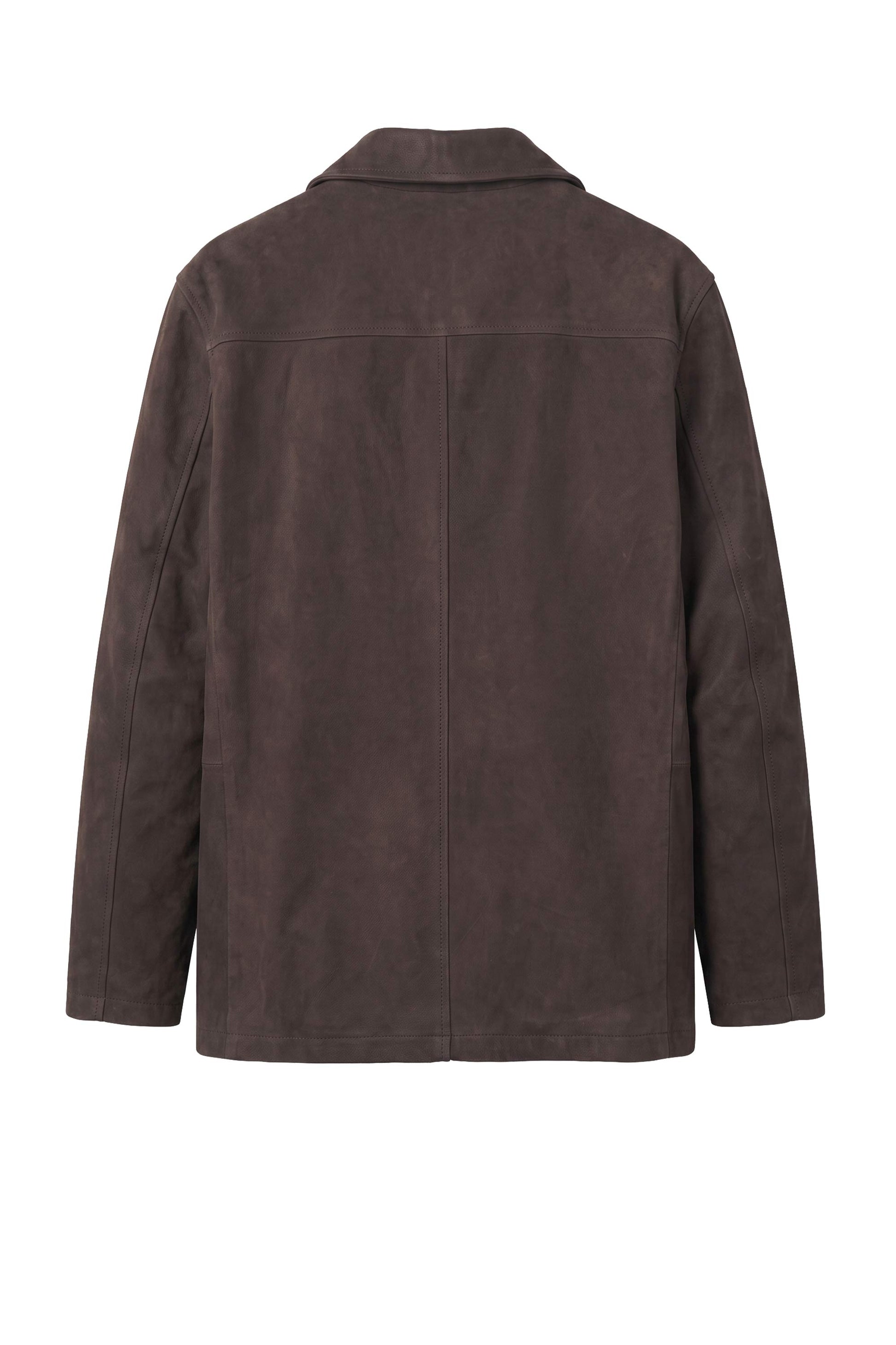 Waxed Nubuck Leather Jacket - MONTEZEMOLO