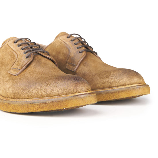 Worked Suede Derby Shoes - MONTEZEMOLO