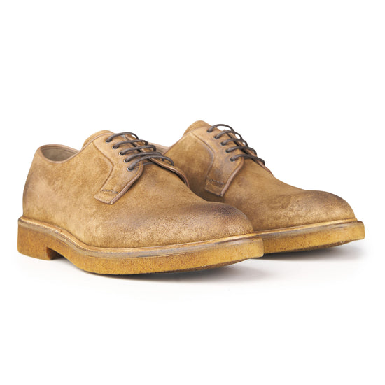 Worked Suede Derby Shoes - MONTEZEMOLO