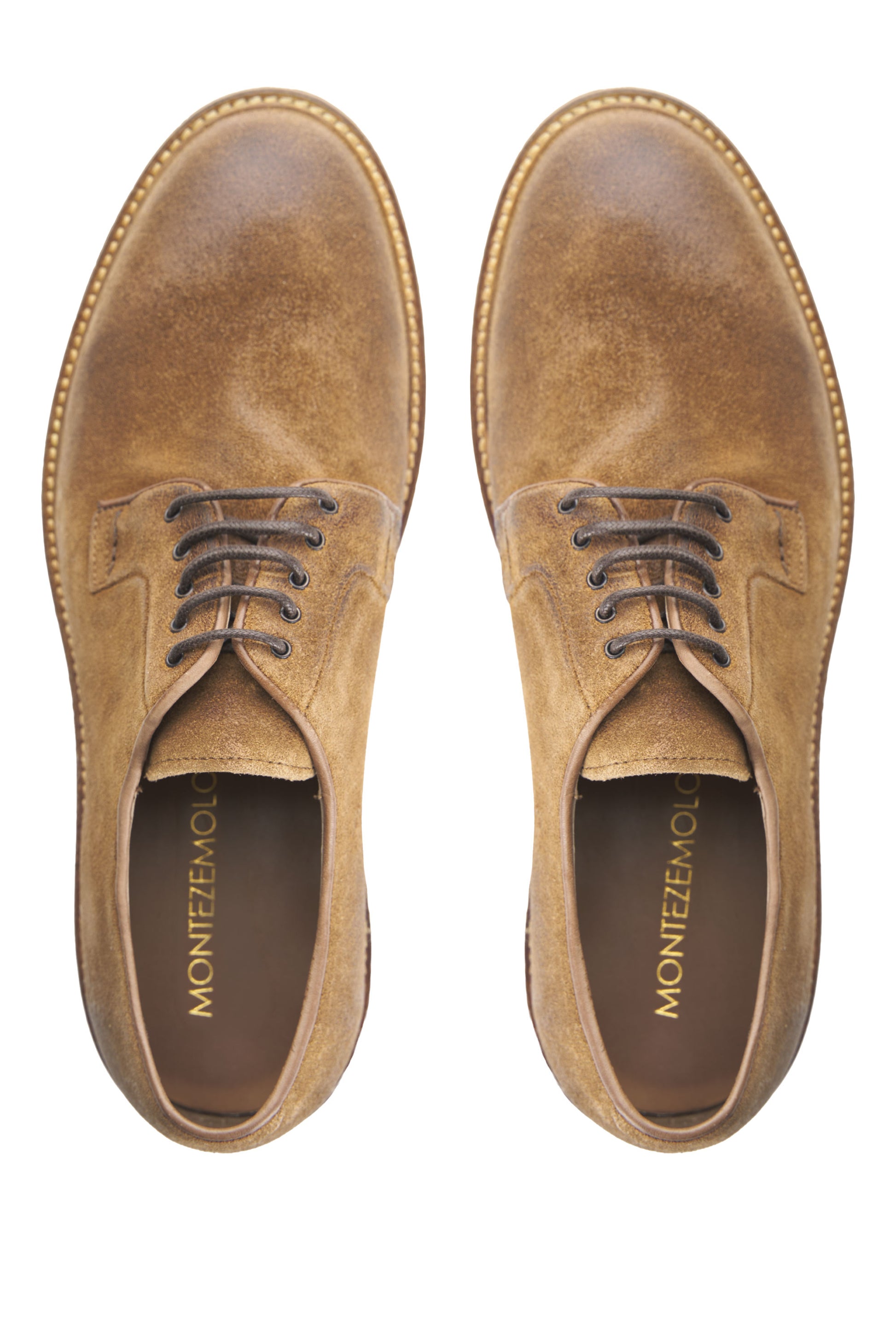 Worked Suede Derby Shoes - MONTEZEMOLO