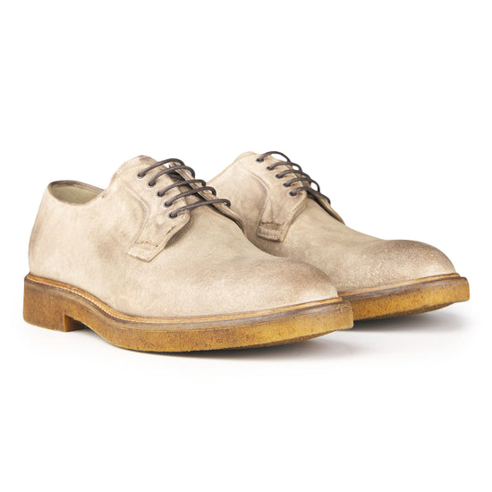 Worked Suede Derby Shoes - MONTEZEMOLO