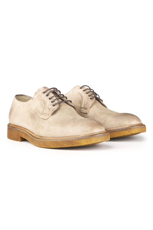 Worked Suede Derby Shoes - MONTEZEMOLO