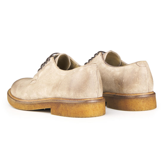 Worked Suede Derby Shoes - MONTEZEMOLO