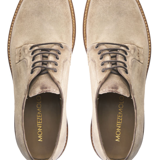 Worked Suede Derby Shoes - MONTEZEMOLO