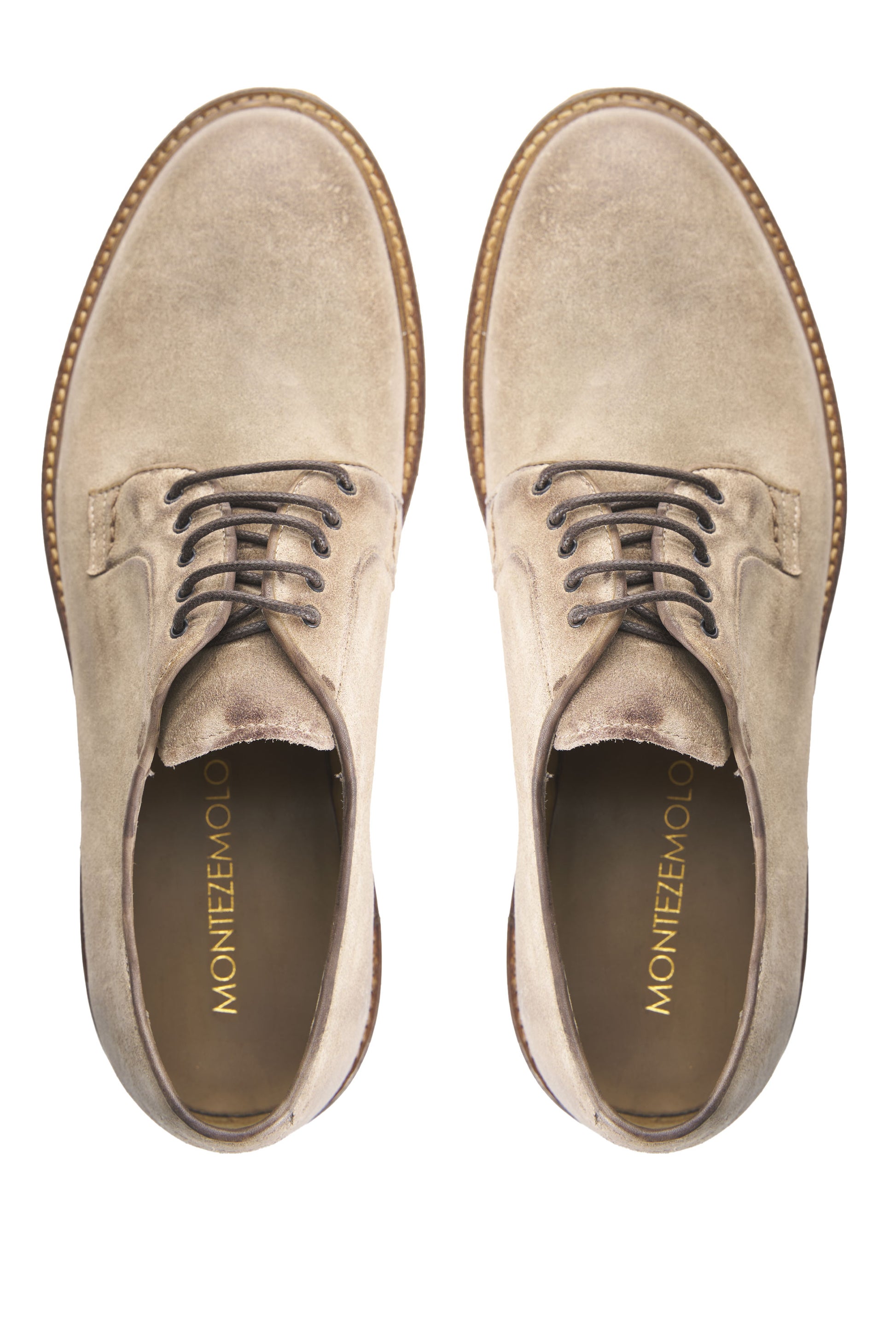 Worked Suede Derby Shoes - MONTEZEMOLO