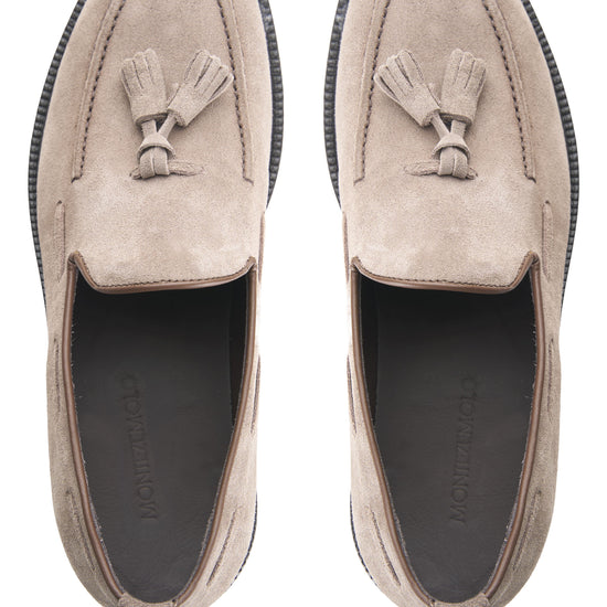 Leather Tassel Slipper Loafers - MONTEZEMOLO