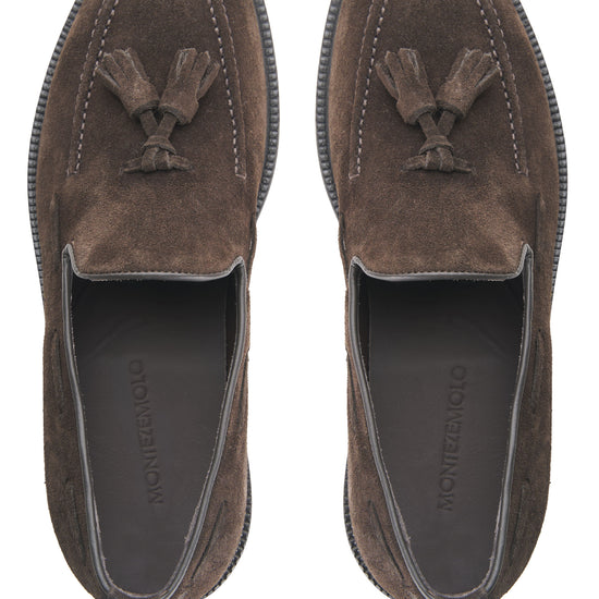 Leather Tassel Slipper Loafers - MONTEZEMOLO