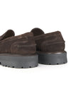 Suede Penny Loafers with X-Light Rubber Sole - MONTEZEMOLO