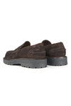 Suede Penny Loafers with X-Light Rubber Sole - MONTEZEMOLO