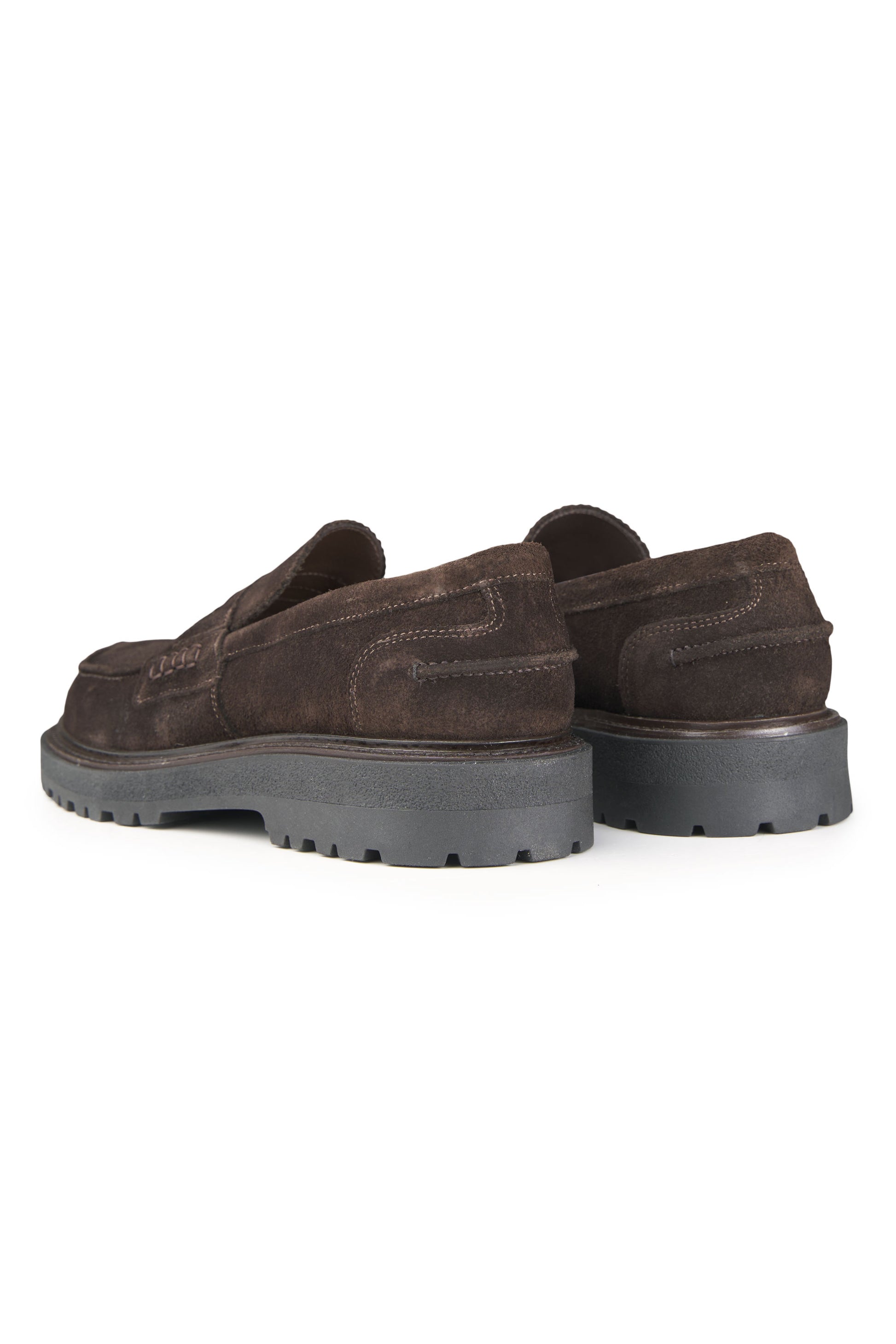 Suede Penny Loafers with X-Light Rubber Sole - MONTEZEMOLO