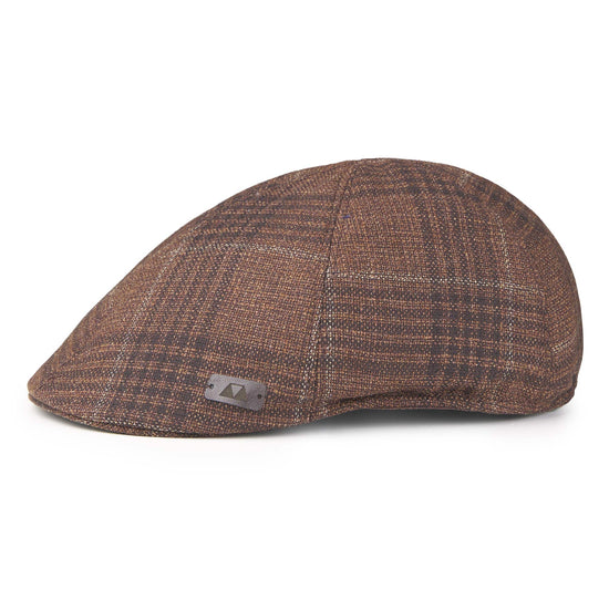 Pure Wool Check Flat Cap - Loro Piana® Fabrics - MONTEZEMOLO