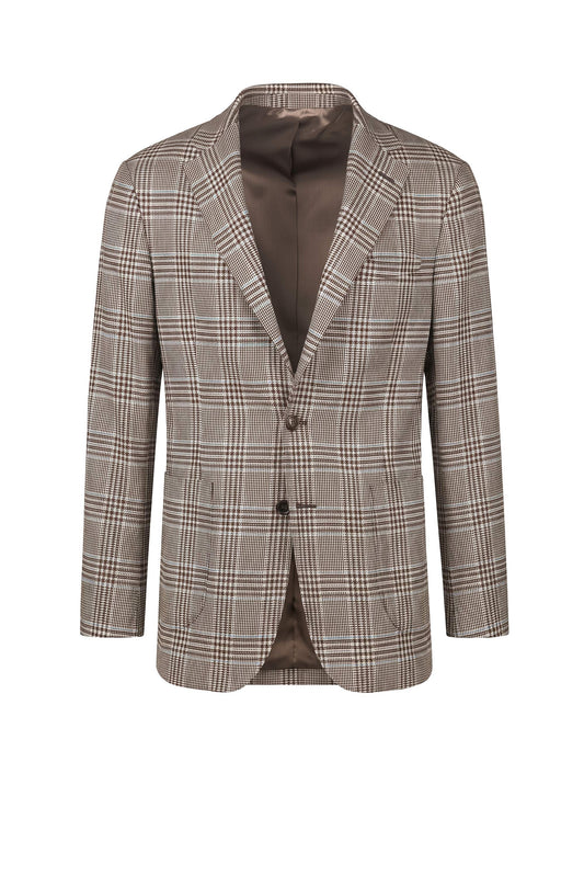 Premium Cashmere Prince of Wales Check Jacket - Zegna® Fabrics - MONTEZEMOLO