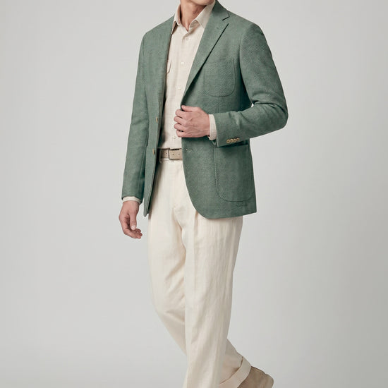 Unlined herringbone jacquard jersey jacket - MONTEZEMOLO