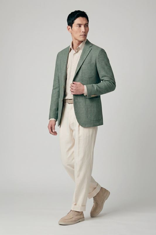 Unlined herringbone jacquard jersey jacket - MONTEZEMOLO