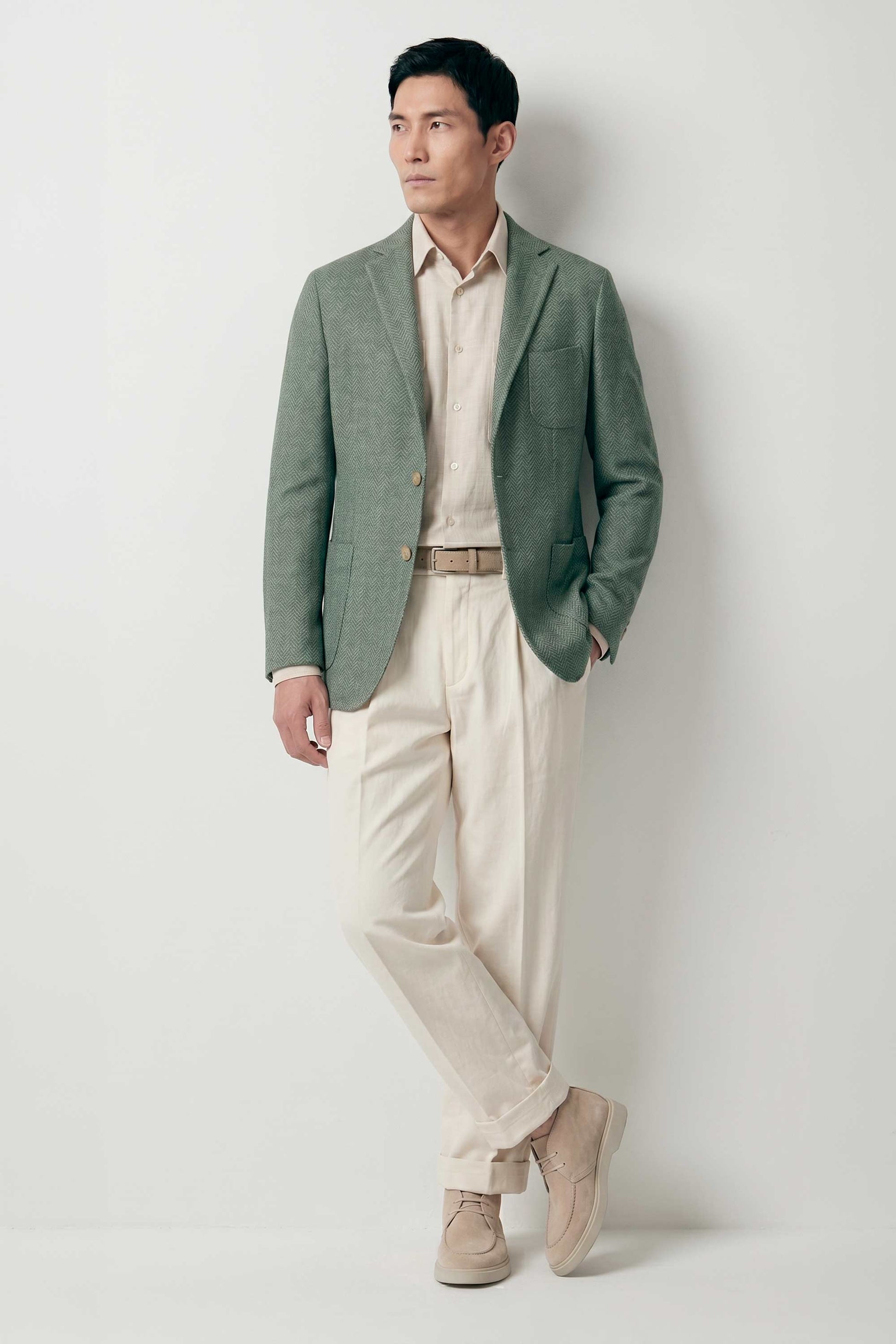 Unlined herringbone jacquard jersey jacket - MONTEZEMOLO
